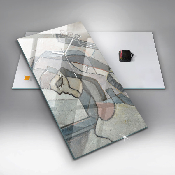 Zegar szklany pionowy Malarstwo abstrakcyjne