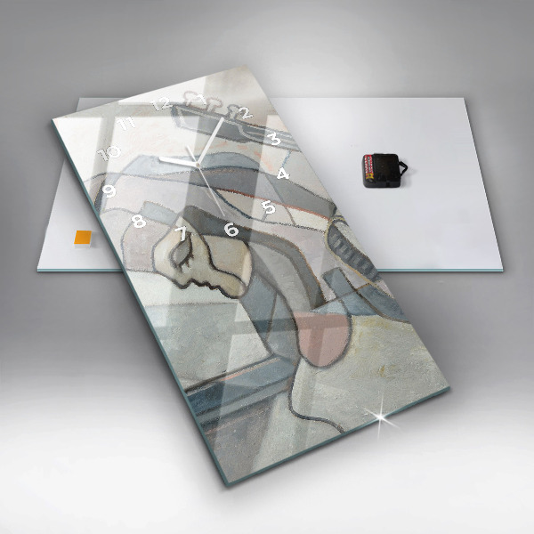 Zegar szklany pionowy Malarstwo abstrakcyjne