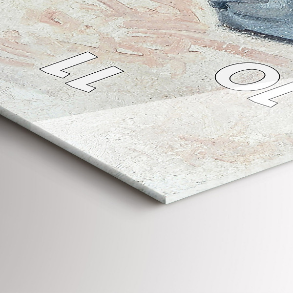 Zegar szklany pionowy Malarstwo abstrakcyjne