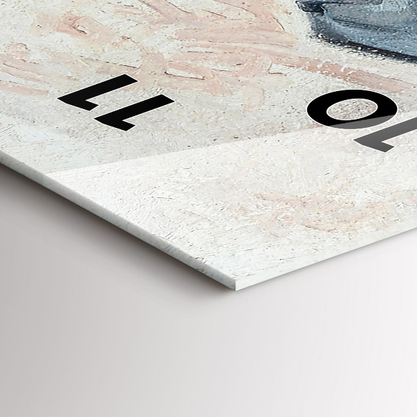 Zegar szklany pionowy Malarstwo abstrakcyjne