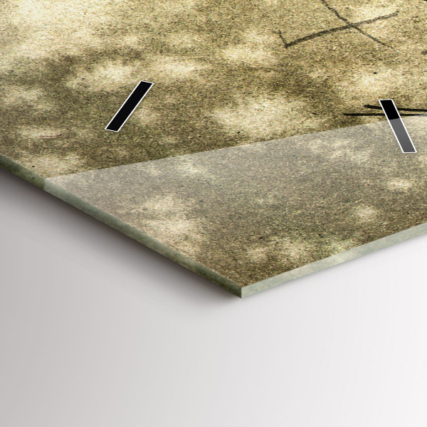 Zegar szklany pionowy Park i drzewa w sepii