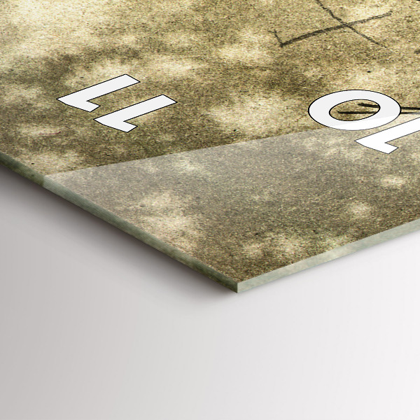 Zegar szklany pionowy Park i drzewa w sepii