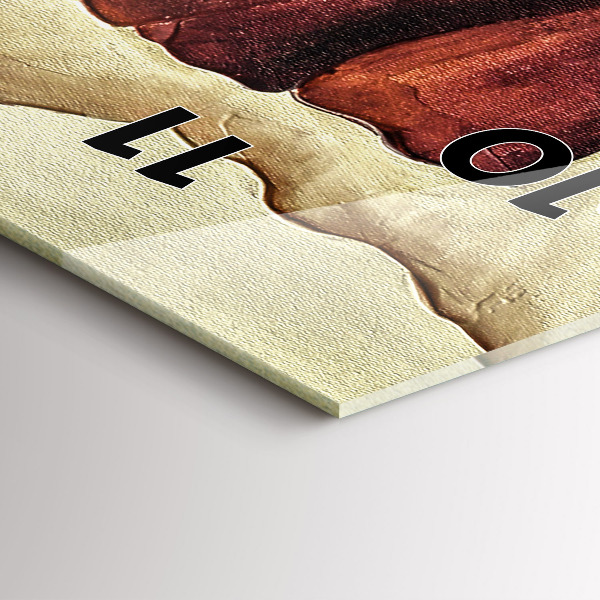 Zegar szklany pionowy Malowane maki