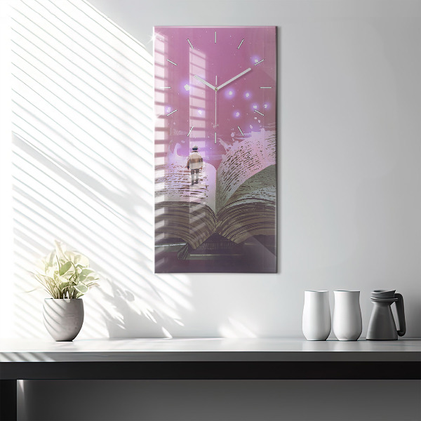 Zegar ścienny pionowy Abstrakcja książka