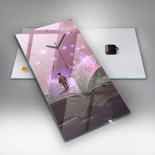 Zegar ścienny pionowy Abstrakcja książka