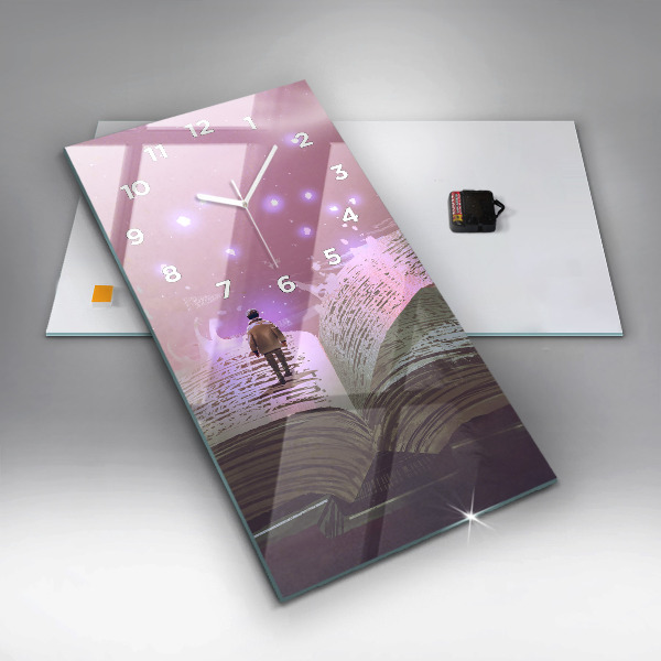 Zegar ścienny pionowy Abstrakcja książka