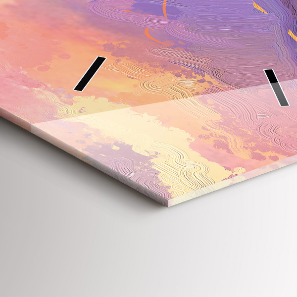 Zegar ścienny pionowy Pejzaż natury i kwiatów