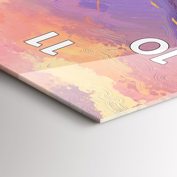 Zegar ścienny pionowy Pejzaż natury i kwiatów