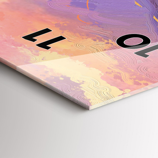 Zegar ścienny pionowy Pejzaż natury i kwiatów