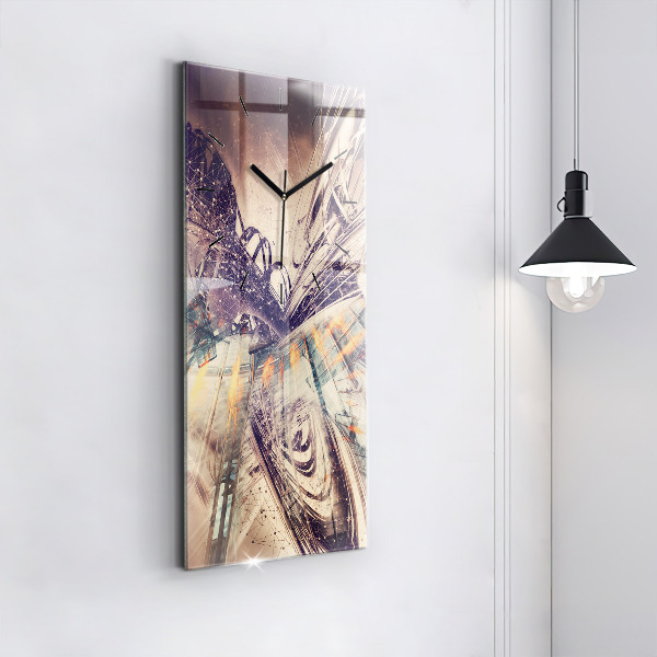 Zegar ścienny pionowy Abstrakcyjny mechanizm