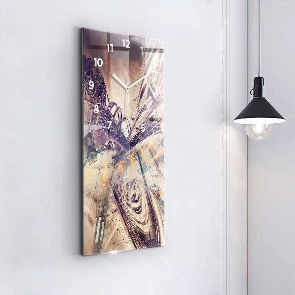 Zegar ścienny pionowy Abstrakcyjny mechanizm