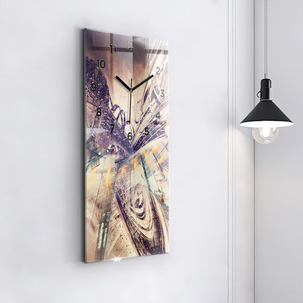 Zegar ścienny pionowy Abstrakcyjny mechanizm