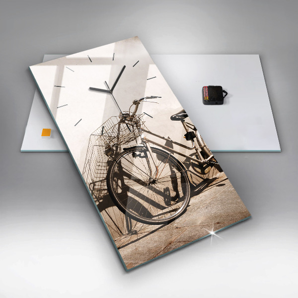 Zegar szklany pionowy Włoski rower