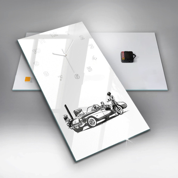 Zegar szklany pionowy Retro Ilustracja