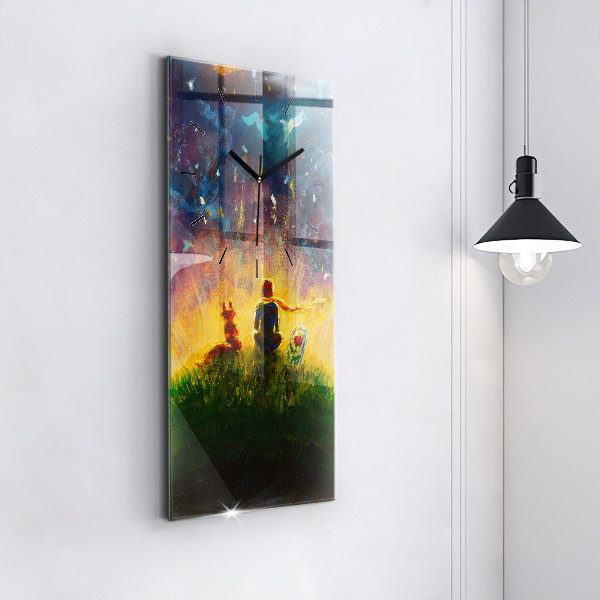 Zegar ścienny pionowy Abstrakcja Mały Książę