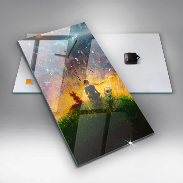 Zegar ścienny pionowy Abstrakcja Mały Książę