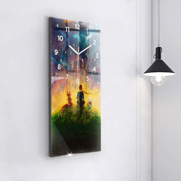 Zegar ścienny pionowy Abstrakcja Mały Książę