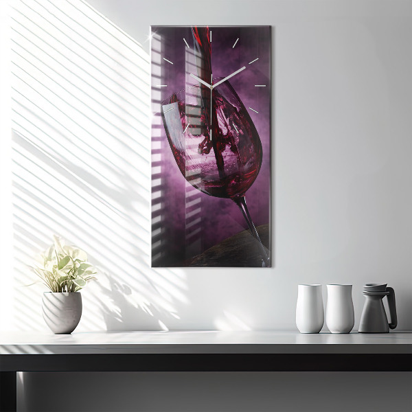 Zegar szklany pionowy Kieliszka do wina