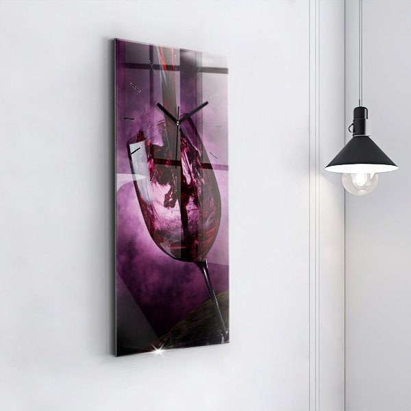 Zegar szklany pionowy Kieliszka do wina