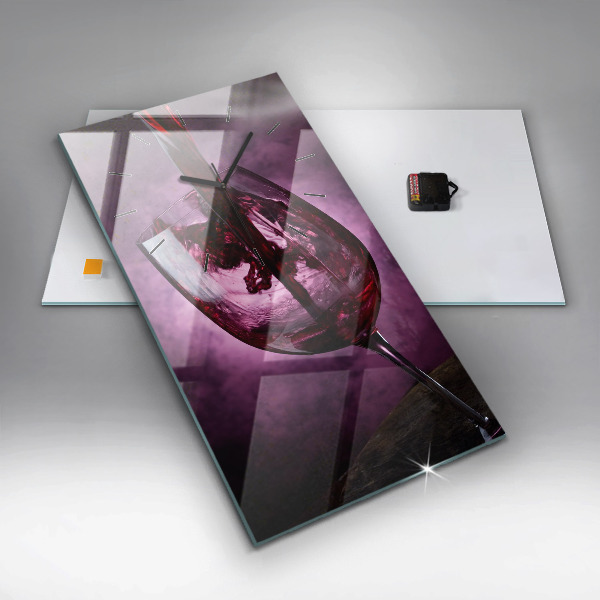 Zegar szklany pionowy Kieliszka do wina