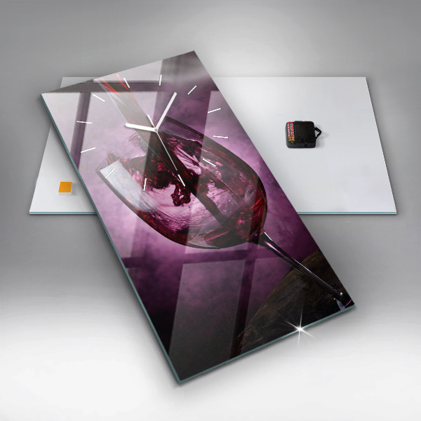 Zegar szklany pionowy Kieliszka do wina