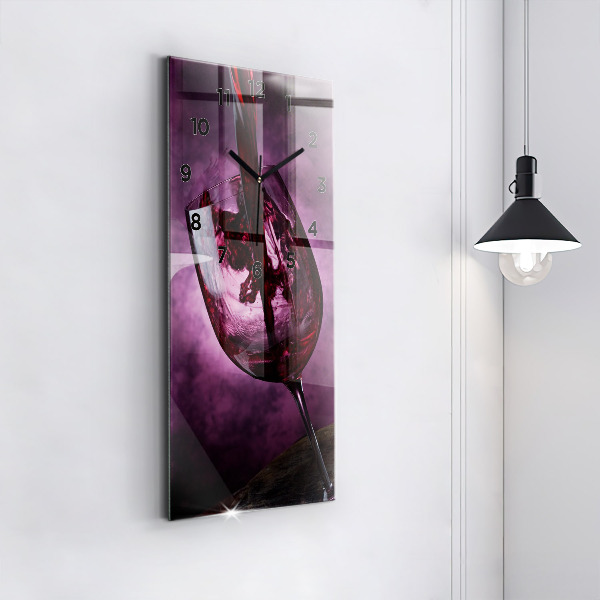 Zegar szklany pionowy Kieliszka do wina
