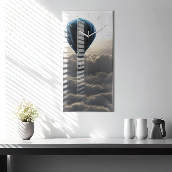 Zegar szklany pionowy Balon na niebie