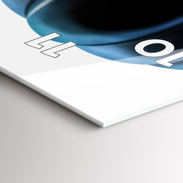 Zegar szklany pionowy Balon na niebie