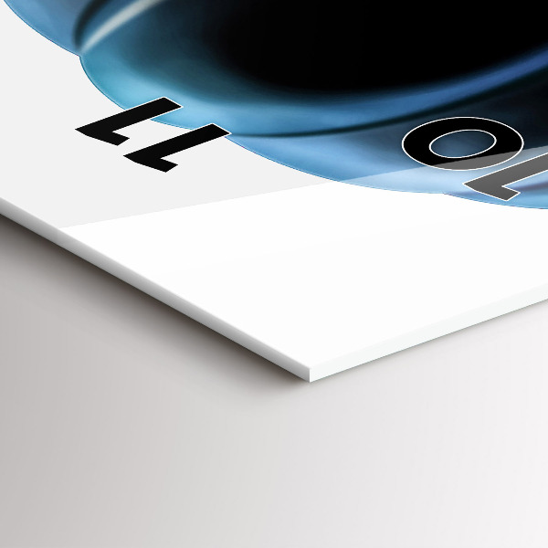 Zegar szklany pionowy Balon na niebie