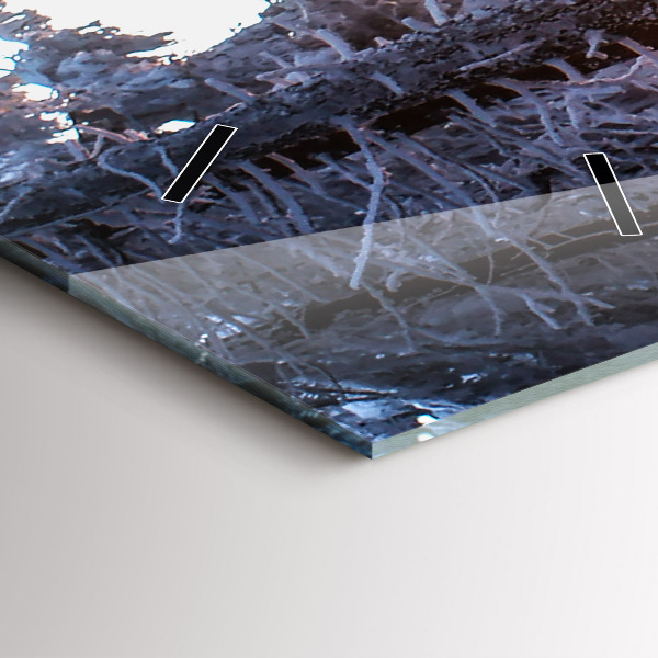 Zegar szklany pionowy Zachód słońca Las