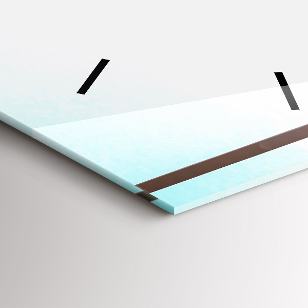 Zegar szklany pionowy Człowiek na lotnisku