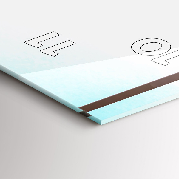 Zegar szklany pionowy Człowiek na lotnisku