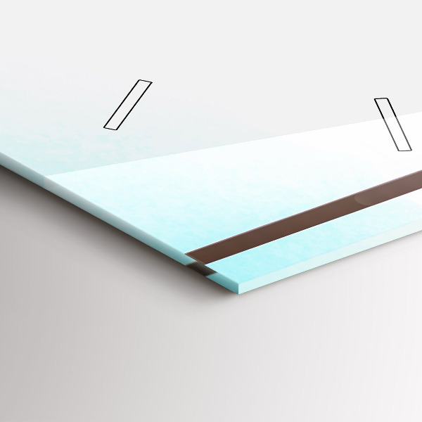 Zegar szklany pionowy Człowiek na lotnisku