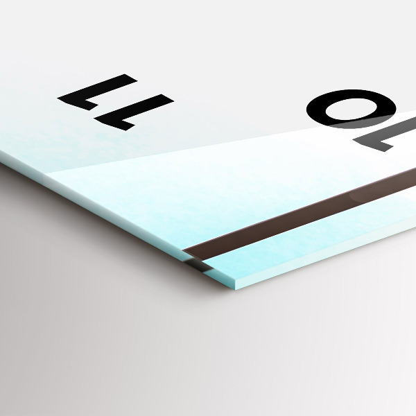 Zegar szklany pionowy Człowiek na lotnisku