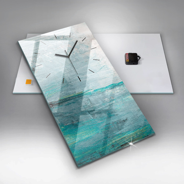 Zegar szklany pionowy Olejna tekstura abstrakcja