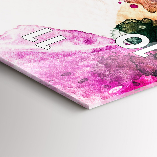 Zegar szklany pionowy Abstrakcyjna twarz kobiety