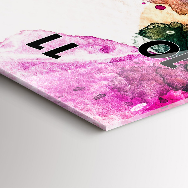 Zegar szklany pionowy Abstrakcyjna twarz kobiety