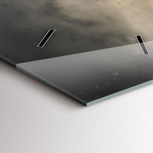 Zegar szklany pionowy Pięści Siła Moc