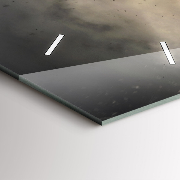 Zegar szklany pionowy Pięści Siła Moc