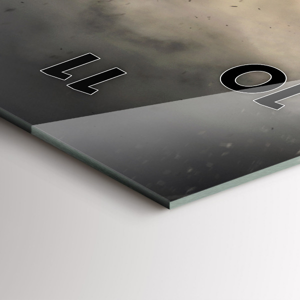 Zegar szklany pionowy Pięści Siła Moc