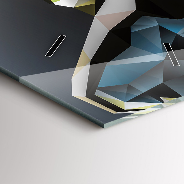 Zegar szklany pionowy Głowa wilka