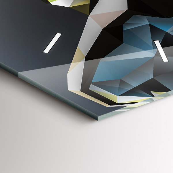 Zegar szklany pionowy Głowa wilka