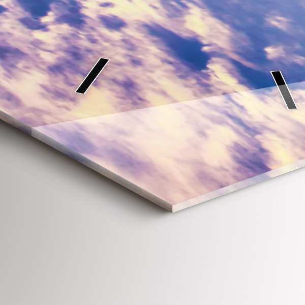 Zegar szklany pionowy Zachód słońca Nowy Jork