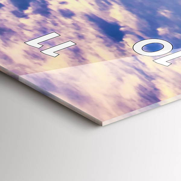 Zegar szklany pionowy Zachód słońca Nowy Jork