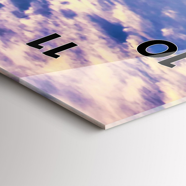 Zegar szklany pionowy Zachód słońca Nowy Jork