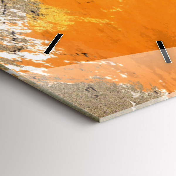 Zegar szklany pionowy Portret kobiety abstrakcja