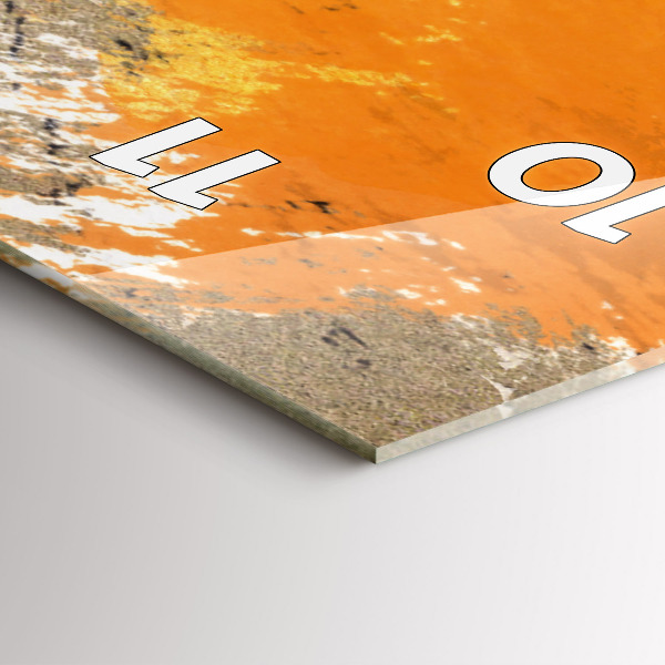 Zegar szklany pionowy Portret kobiety abstrakcja