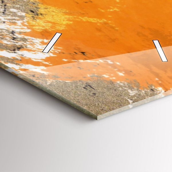 Zegar szklany pionowy Portret kobiety abstrakcja