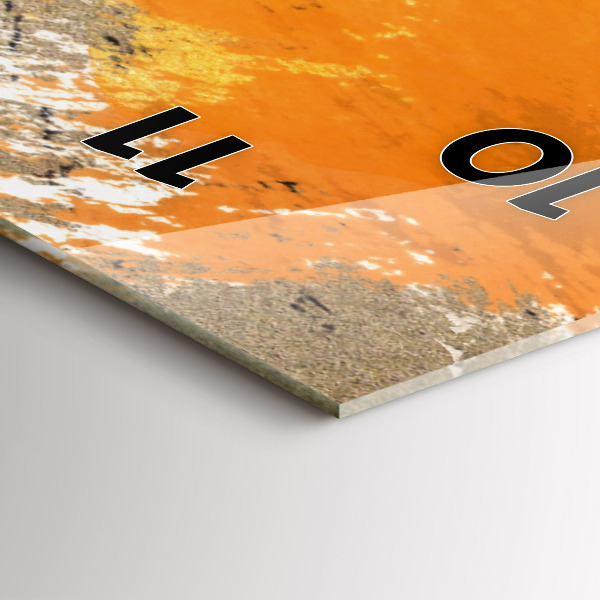 Zegar szklany pionowy Portret kobiety abstrakcja