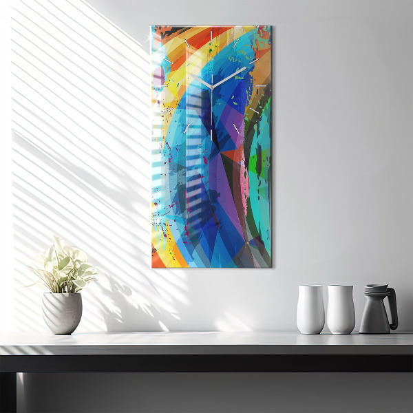 Zegar szklany pionowy Abstrakcyjne tło